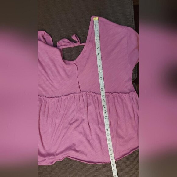 American Eagle Tie Back Peplum Top Cottagecore Boho Babydoll Medium - Picture 7 of 7